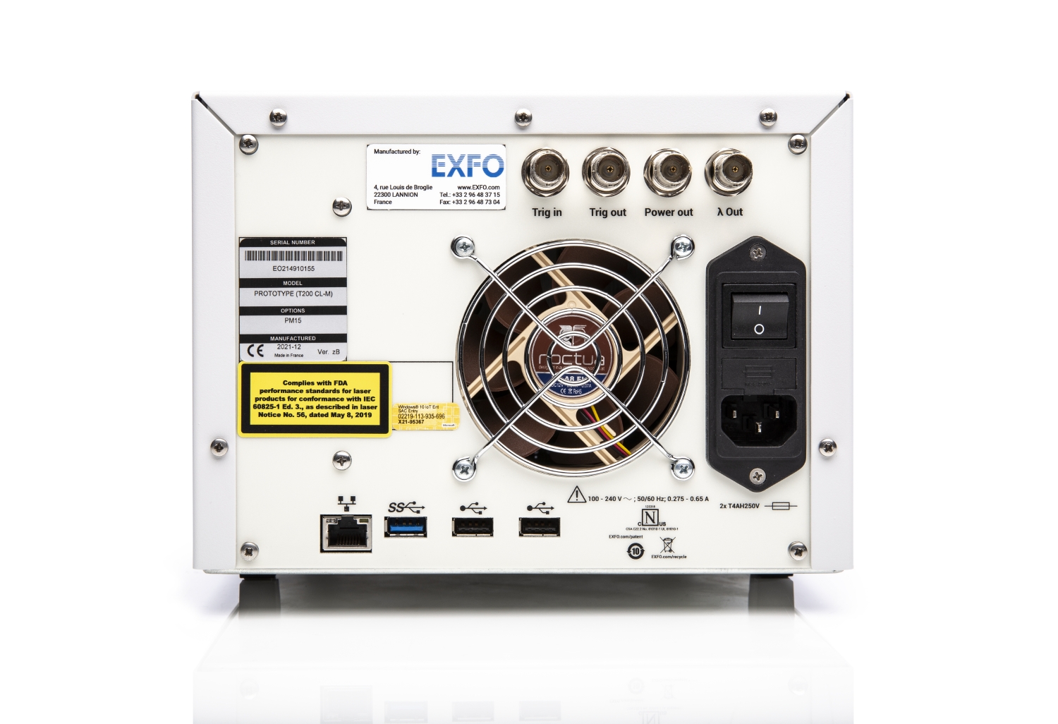 EXFO T200S integrado en sistema de pruebas CT440 CTP10