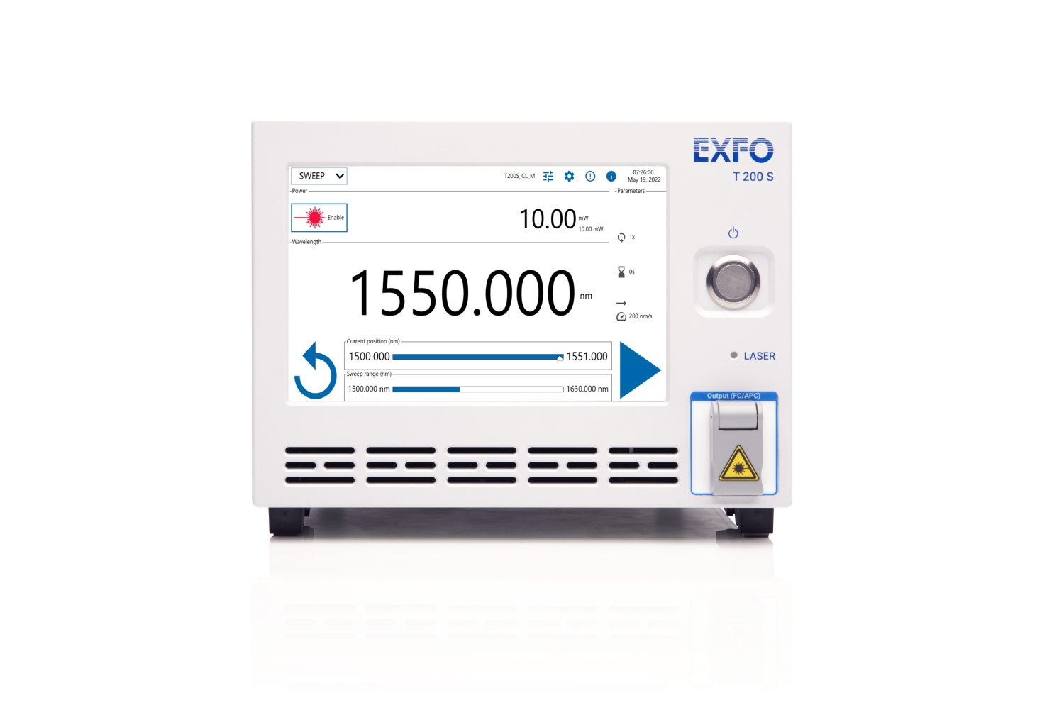 EXFO T200S hoja de especificaciones técnicas tunable laser