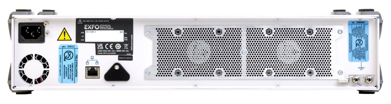 Panel trasero del EXFO BA-1600 analizador de bits BER